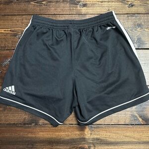 Adidas Black Shorts with White Accents
